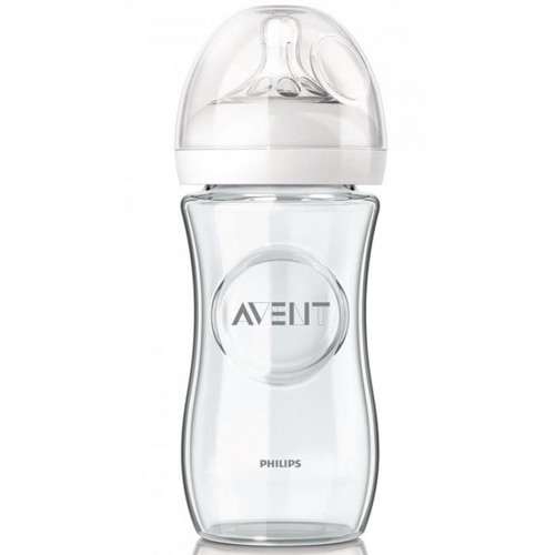 Philips AVENT Glass Feeding Bottle 240 ML PK1 (Natural Range) (SCF673/13)