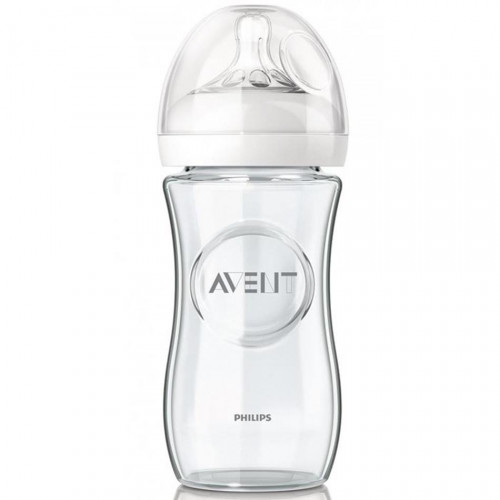 Philips Avent Natural Response Pure Glass Baby Bottle 1m+ 240ml