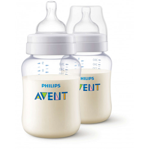 Philips Avent Classic Plus Feeding Bottle 260ML PK2 (SCF454/27)