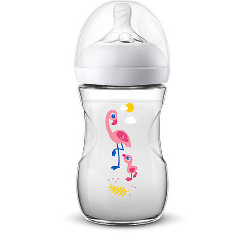 Philips Avent Natural II 260ML Bottle Flamingo PK1 (SCF627/41)