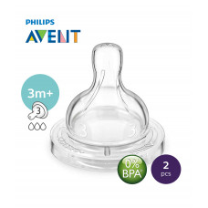 Philips AVENT Teat Medium Flow 3m+ / 3h PK2 (SCF633/27)