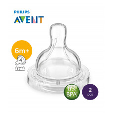 Philips AVENT Teat 6m+ /4h Fast Flow PK2 (SCF634/27)