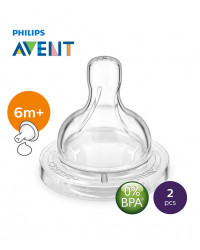 Philips AVENT Silicone Teat 6m+ Thick Feed PK2 (SCF636/27)