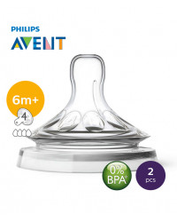Natural II Teat Fast Flow 6M+4H PK2 - SCF654/23