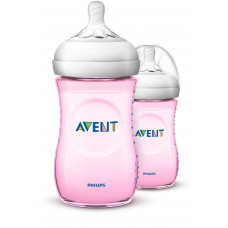 Philips Avent Natural II PP 260ML Bottle PK2 (Pink) - (SCF694/23)