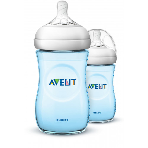 Philips Avent Natural II PP 260ML Bottle PK2 (Blue) - (SCF695/23)