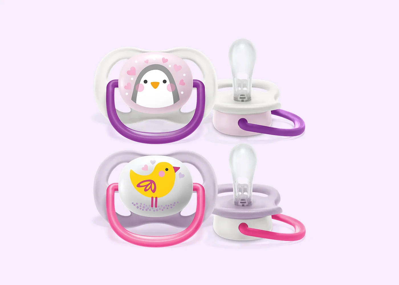 SCF080-06 Soother Ortho 0-6M (SCF080/06) Girl Peng/Bird - Image 1
