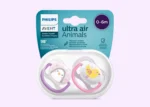 Soother Ortho 6-18M (SCF080/08) Girl Elep/Peng - Image 2