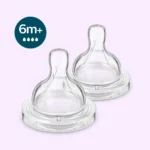 Silicone Teat 6m+ / 4h PK2 (SCY764/02)